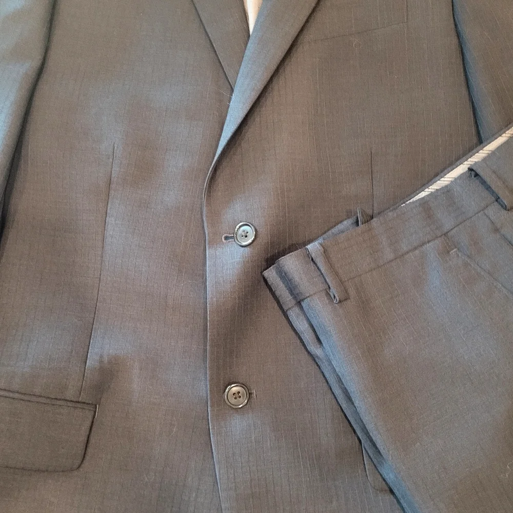 Calvin Klein Men's Pin Stripe Two Button Formal Suit - Picture 3 of 16